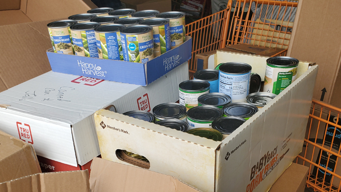 Matthews canned food donations