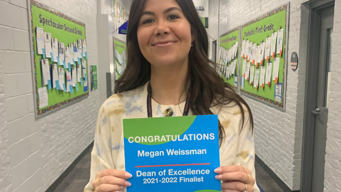 Weissman was a 2021-22 school year Dean of Excellence finalist.
