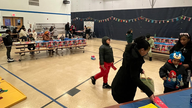 Children play games during the ELL event at Southside Academy.