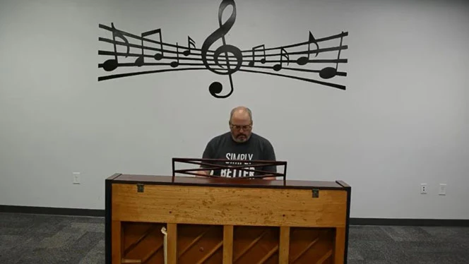 Man playing piano. Man playing piano.