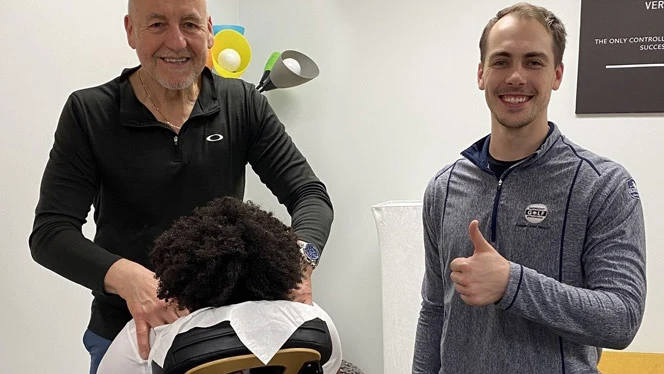 Laurus staff receiving chiropractic massages