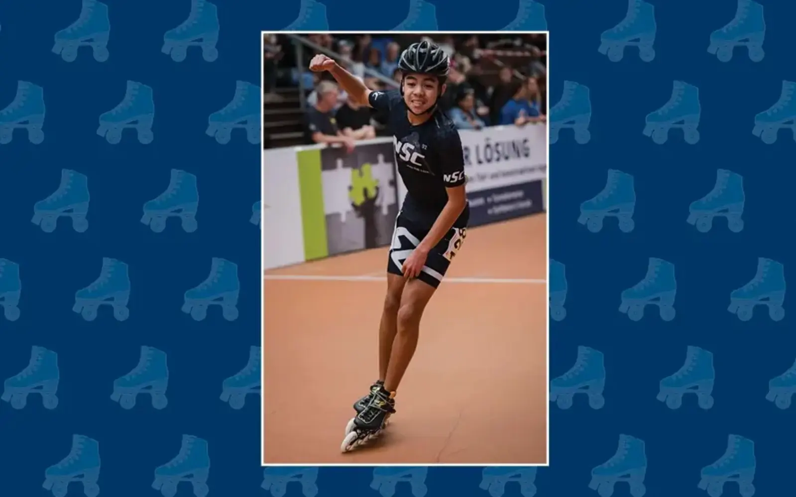 a person on roller skates