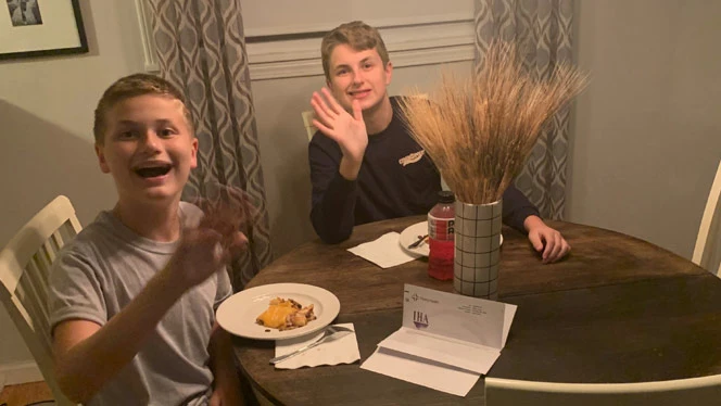 Children enjoying the food. Children enjoying the food.