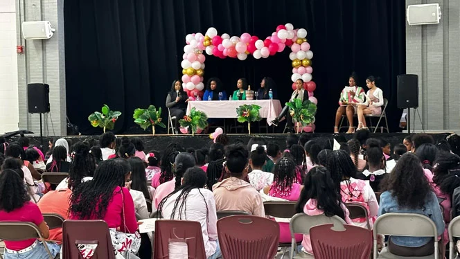 A panel of local professional women spoke during the brunch.