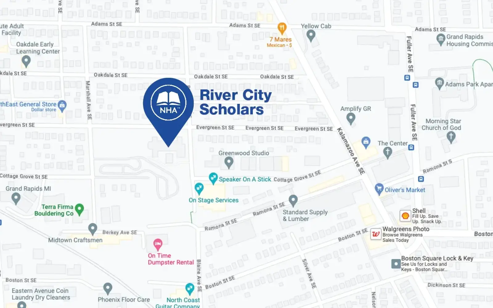 Map for River City Scholars