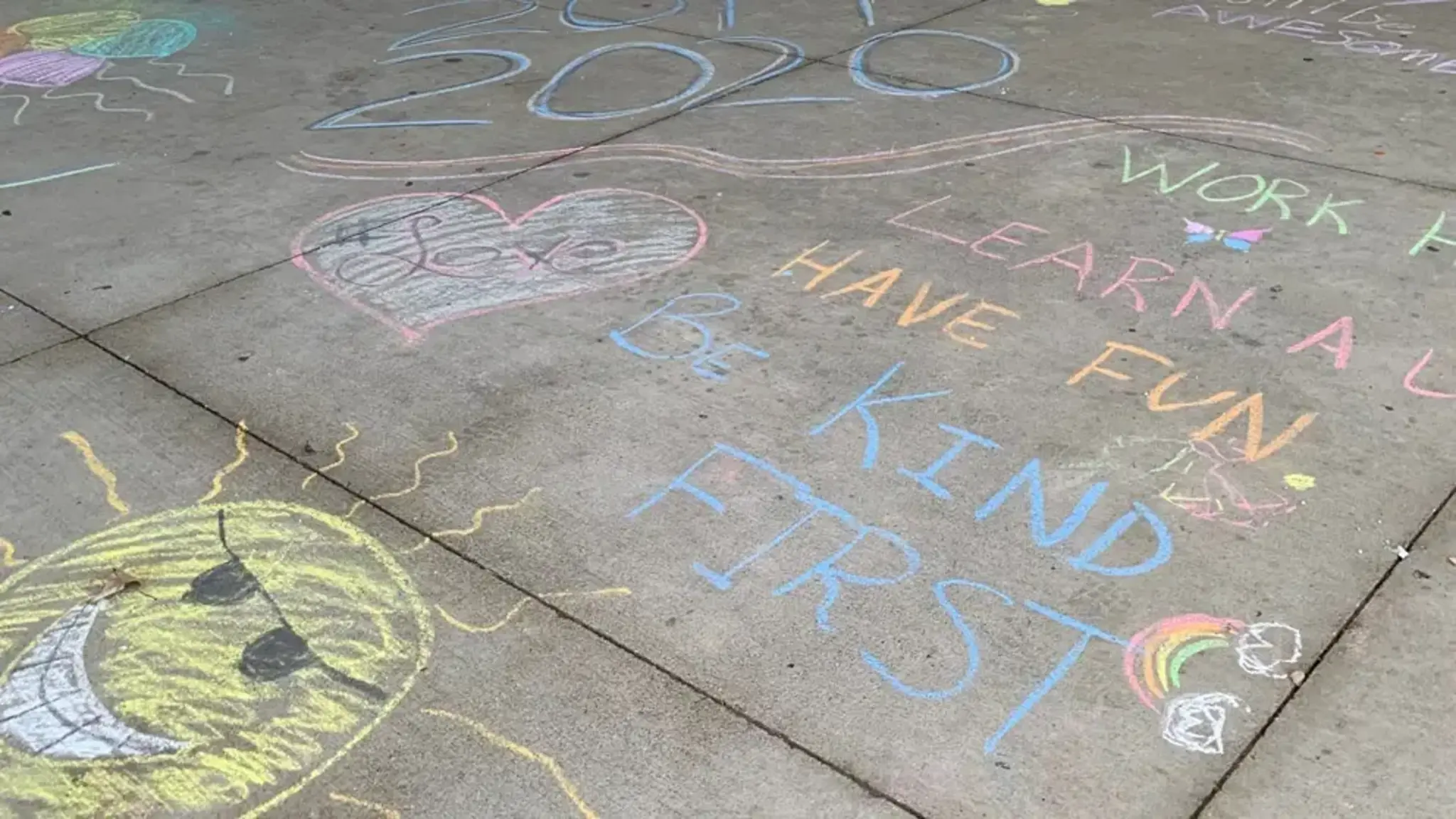 Triumph Academy Welcomed Students with Chalk-the-Walk