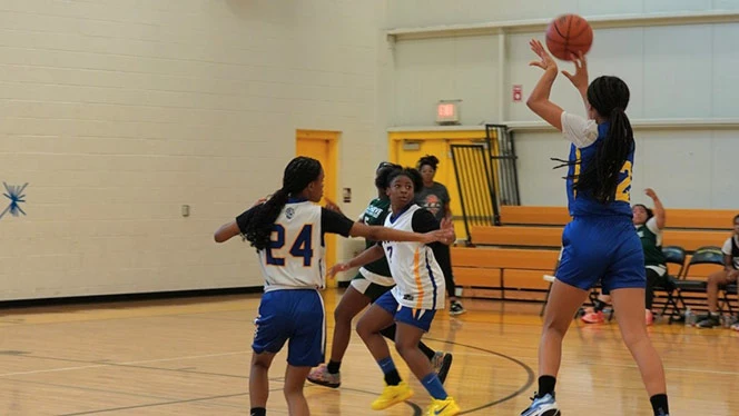 Seven NHA schools participated in the basketball game.