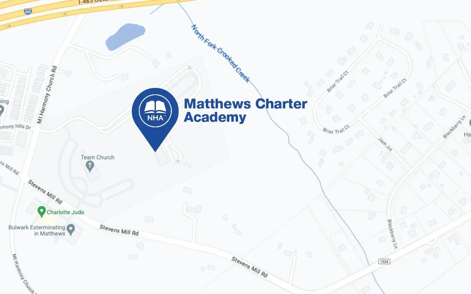 Map for Matthews Charter Academy