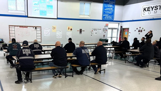 Y5-8 School in Belleville: Keystone Academy scholars and staff got a front row seat to a critical safety training for local police and fire departments.