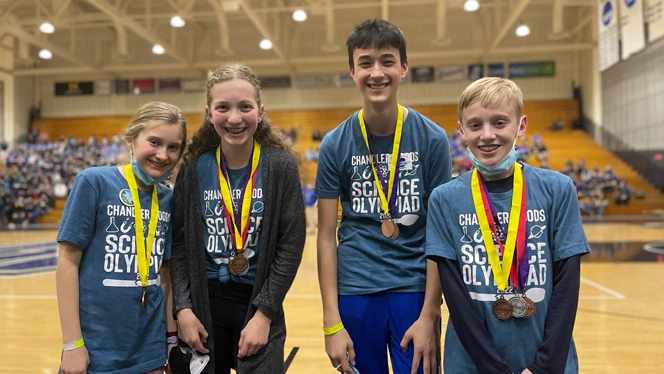 Chandler Woods Science Olympiad winners