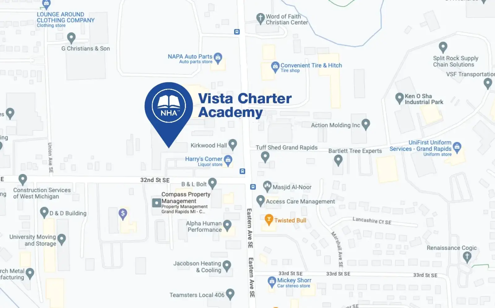 Map for Vista Charter Academy