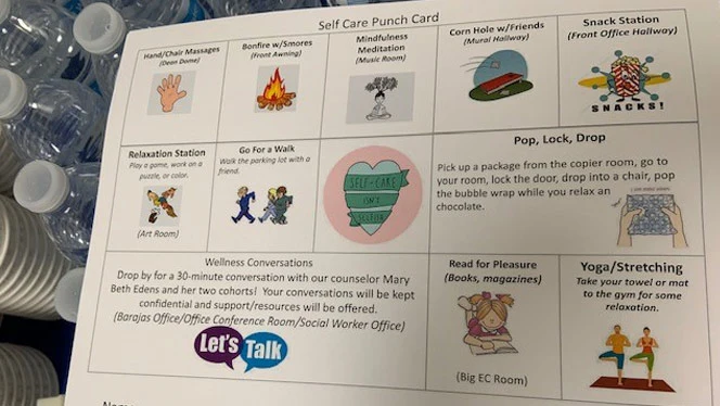 self care punch card