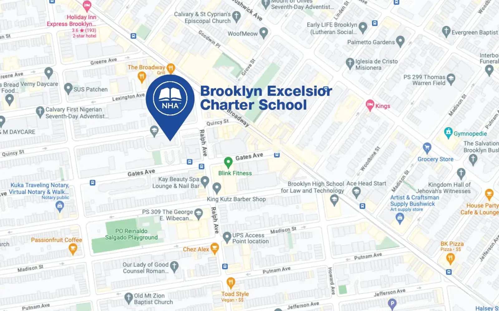 Map for Brooklyn Excelsior Charter School