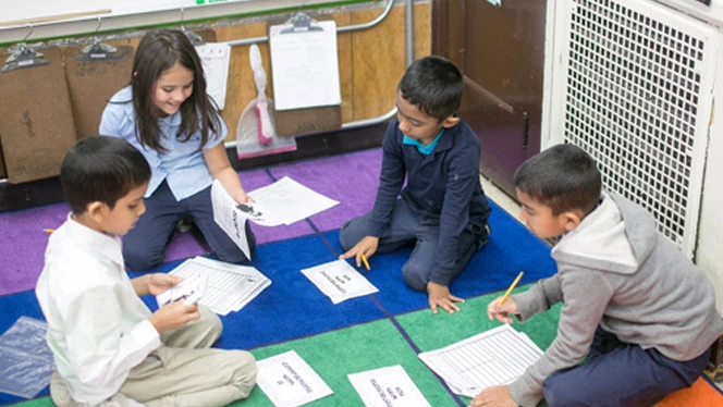 Hamtramck students working in class