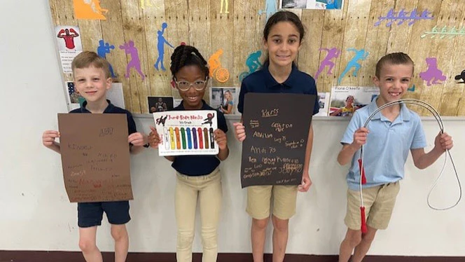 NHA students and staff participating in Kids Heart Challenge
