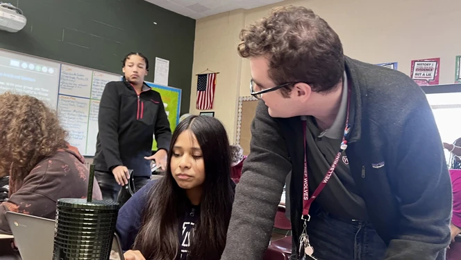 Joe McCarthy with student