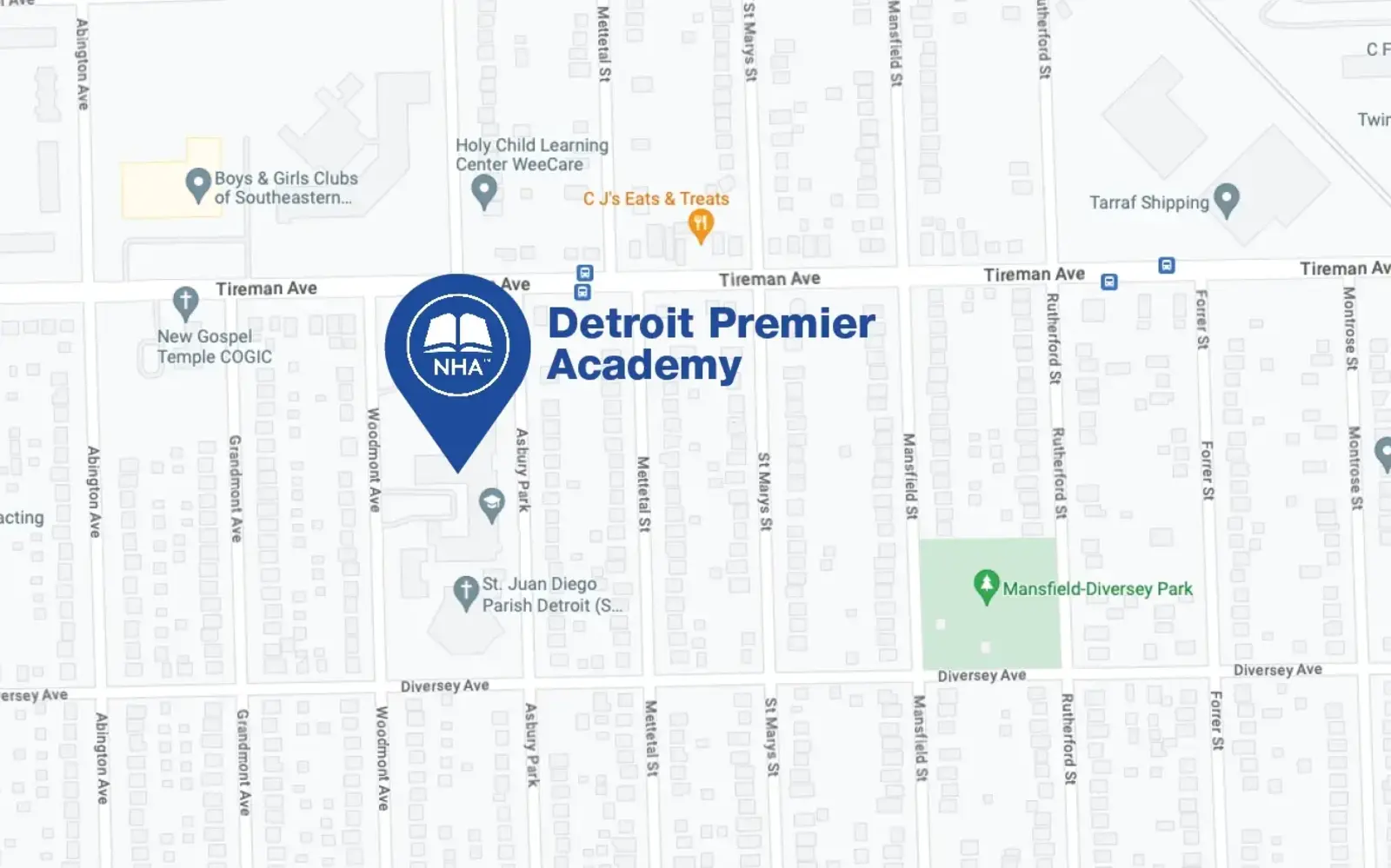 Map for Detroit Premier Academy