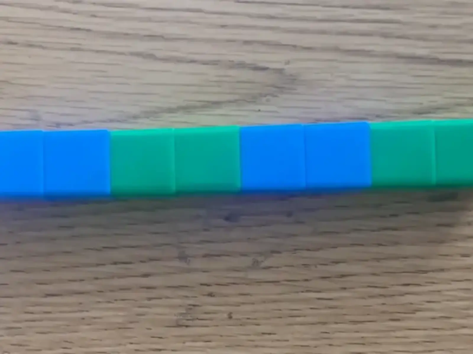 Colored blocks stacked together showing a pattern.