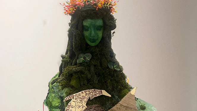 K-8 School in Walker: Walker student Onika Wabindato green Moana.