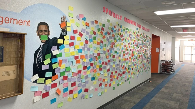 More kind notes on the wall. More kind notes on the wall.