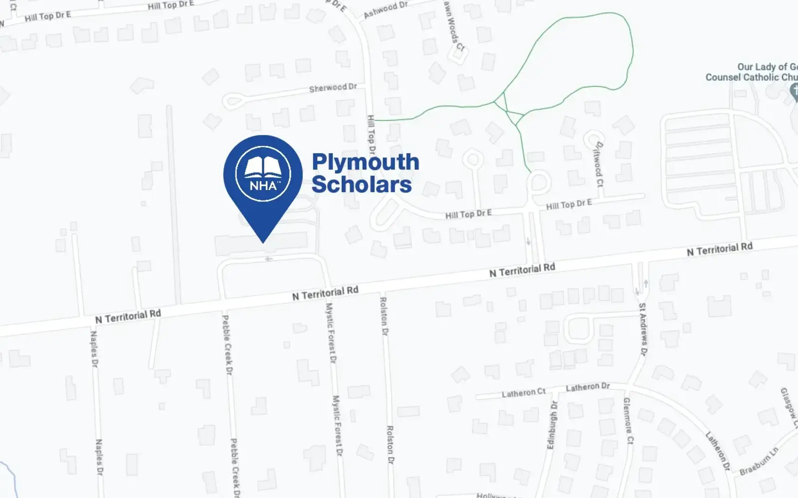 Map for Plymouth Scholars