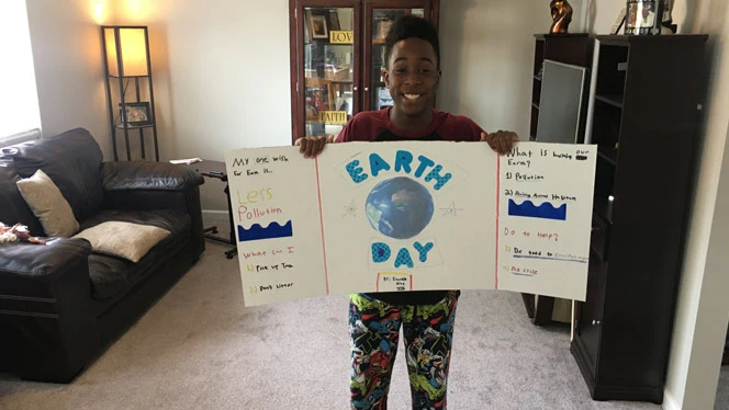 Gate City student showing their poster