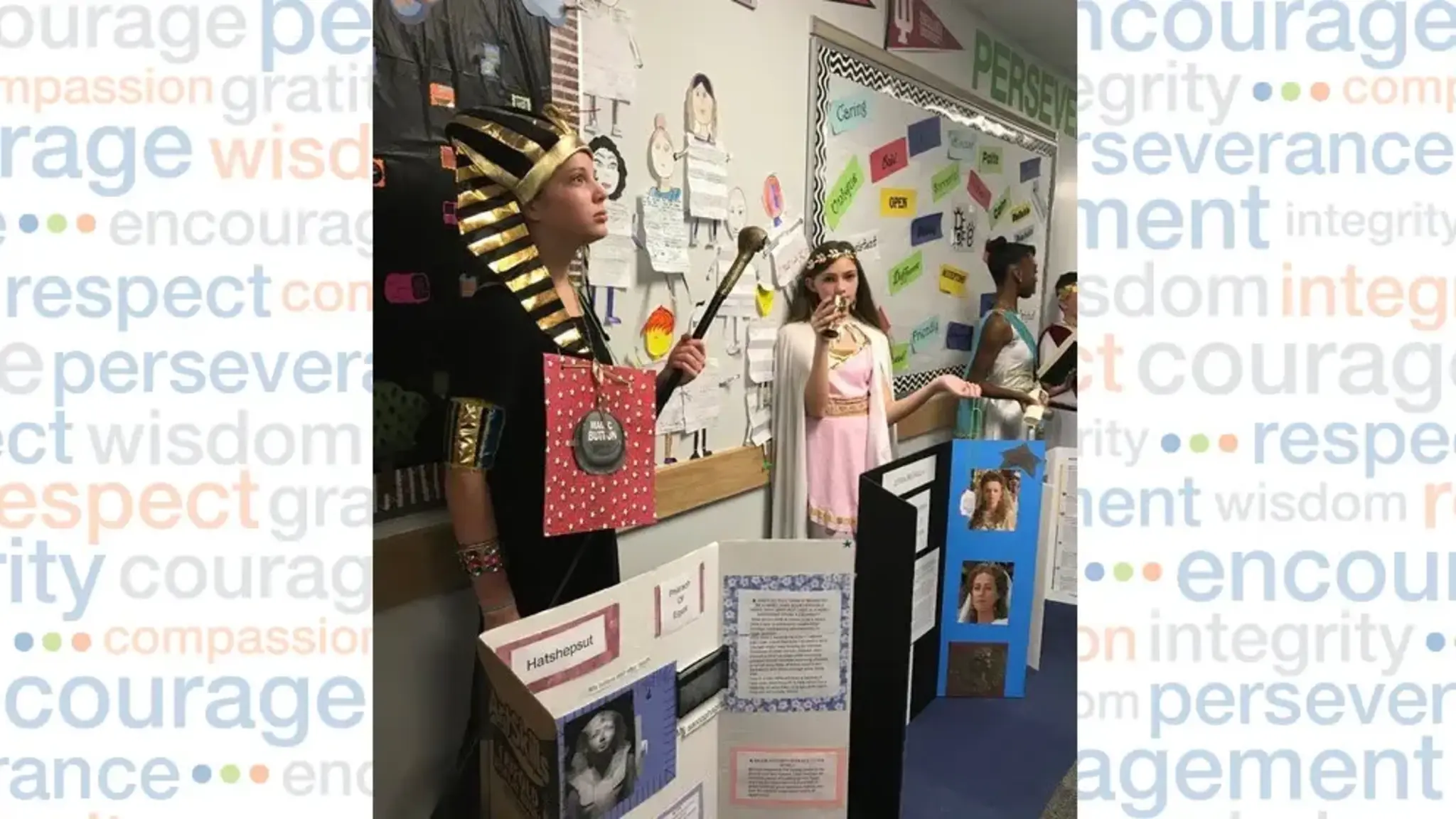 Winterville Students Hold Living Wax Museum