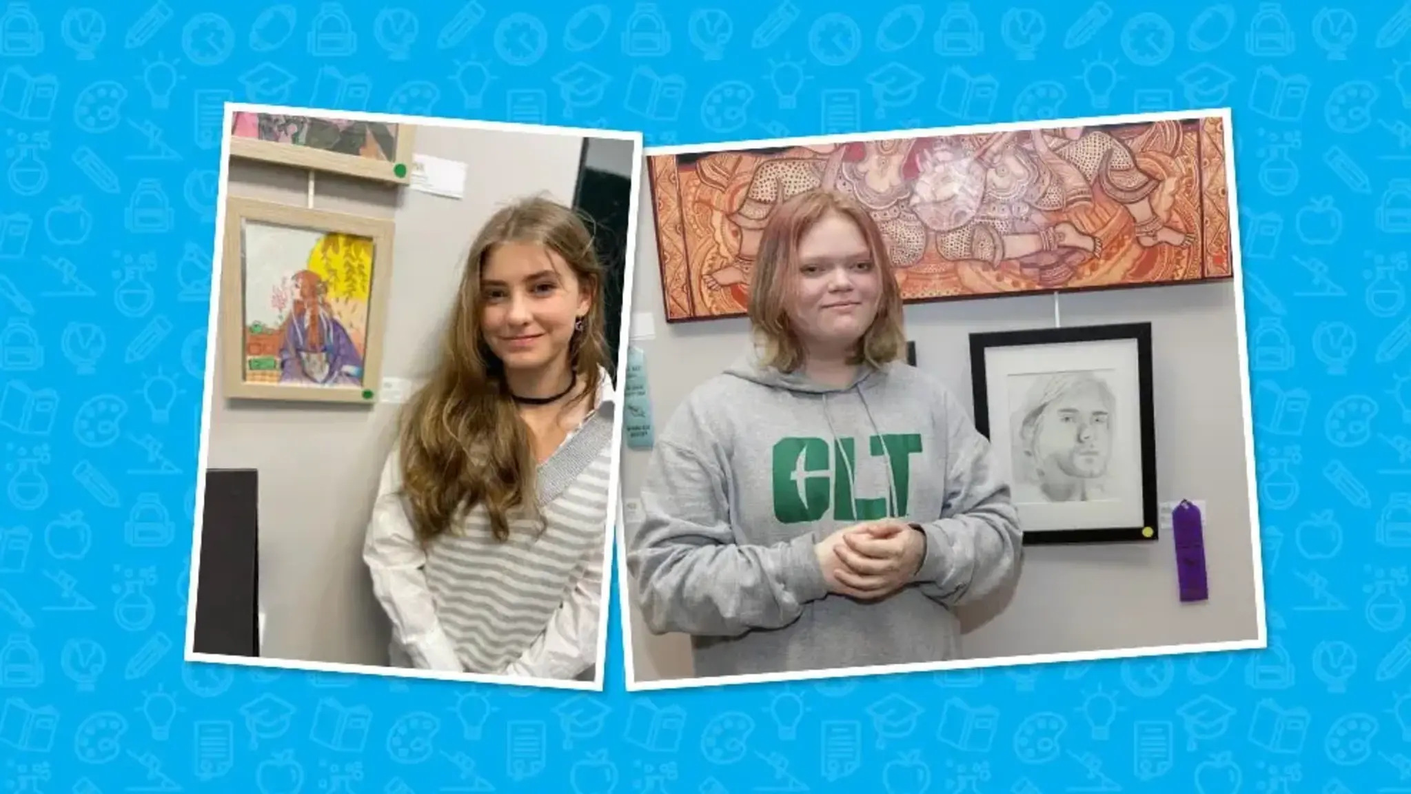 2 Queen's Grant Student Artists Featured at Art Show, Receive Best in Category Awards
