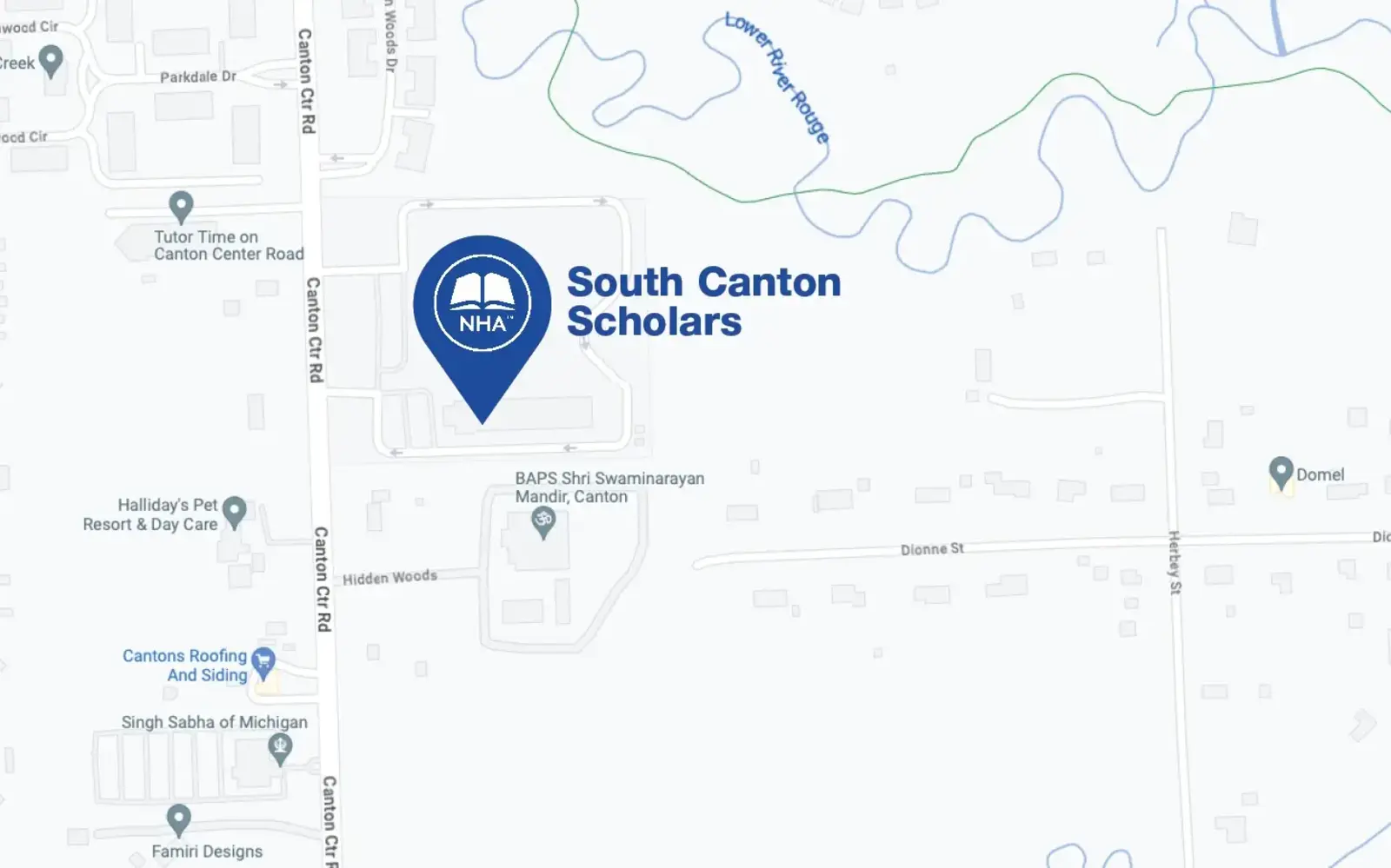 Map for South Canton Scholars