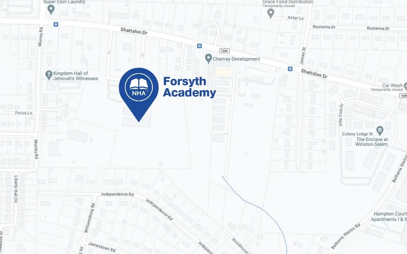 Map for Forsyth Academy