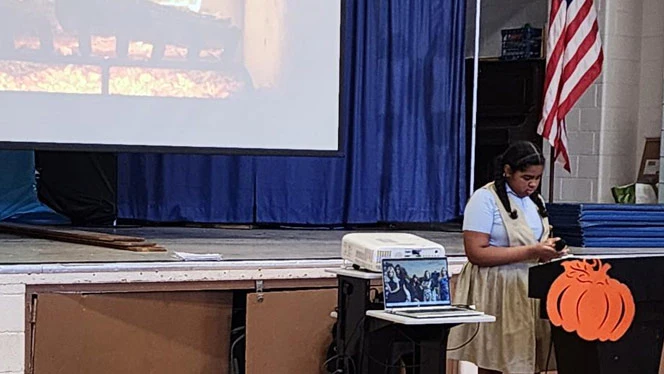 K-8 School in Detroit: Warrendale students host Gratitude Luncheon for families.
