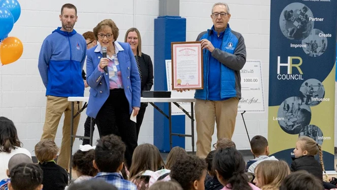 K-8 School in Holland: State Rep. Nancy DeBoer and State Sen. Roger Victory helped celebrate Vanderbilt Charter Academy winning TalentFirst’s 2025 Literacy Leader Awards.