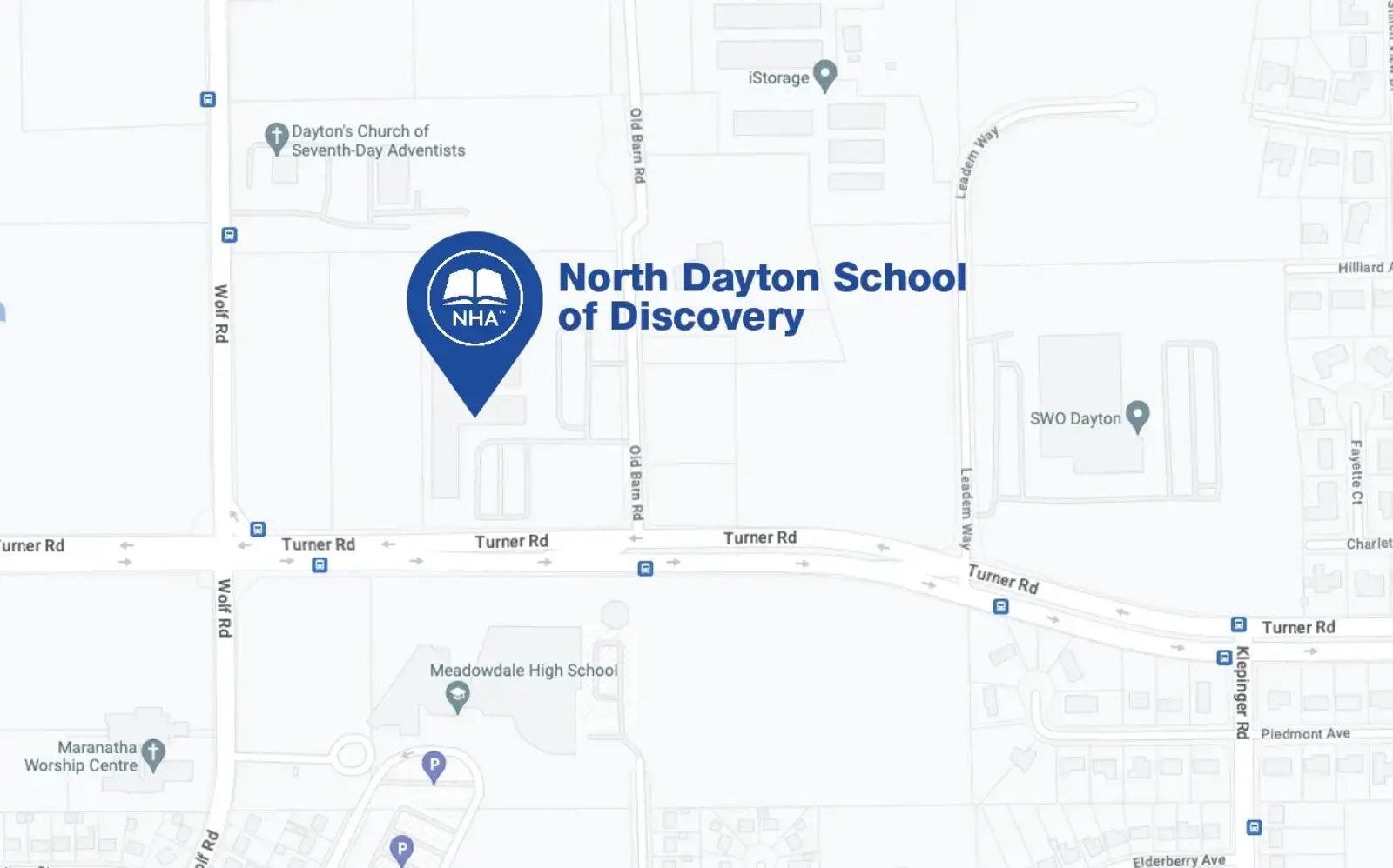 Map for North Dayton School of Discovery