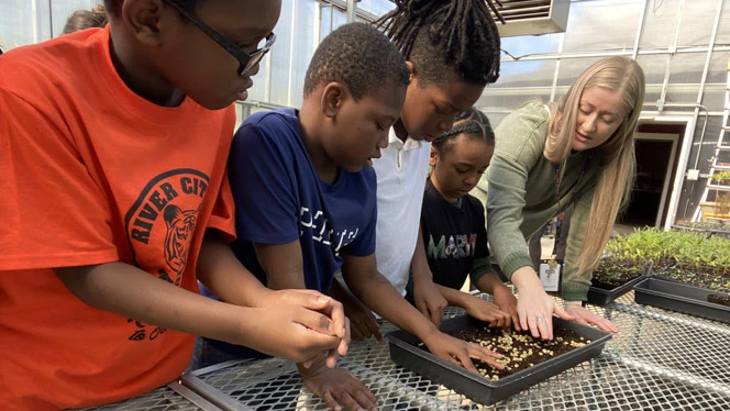 River City students planting food