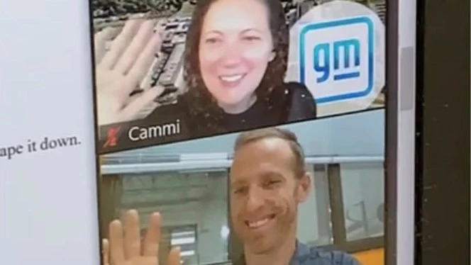 People video calling. People video calling.