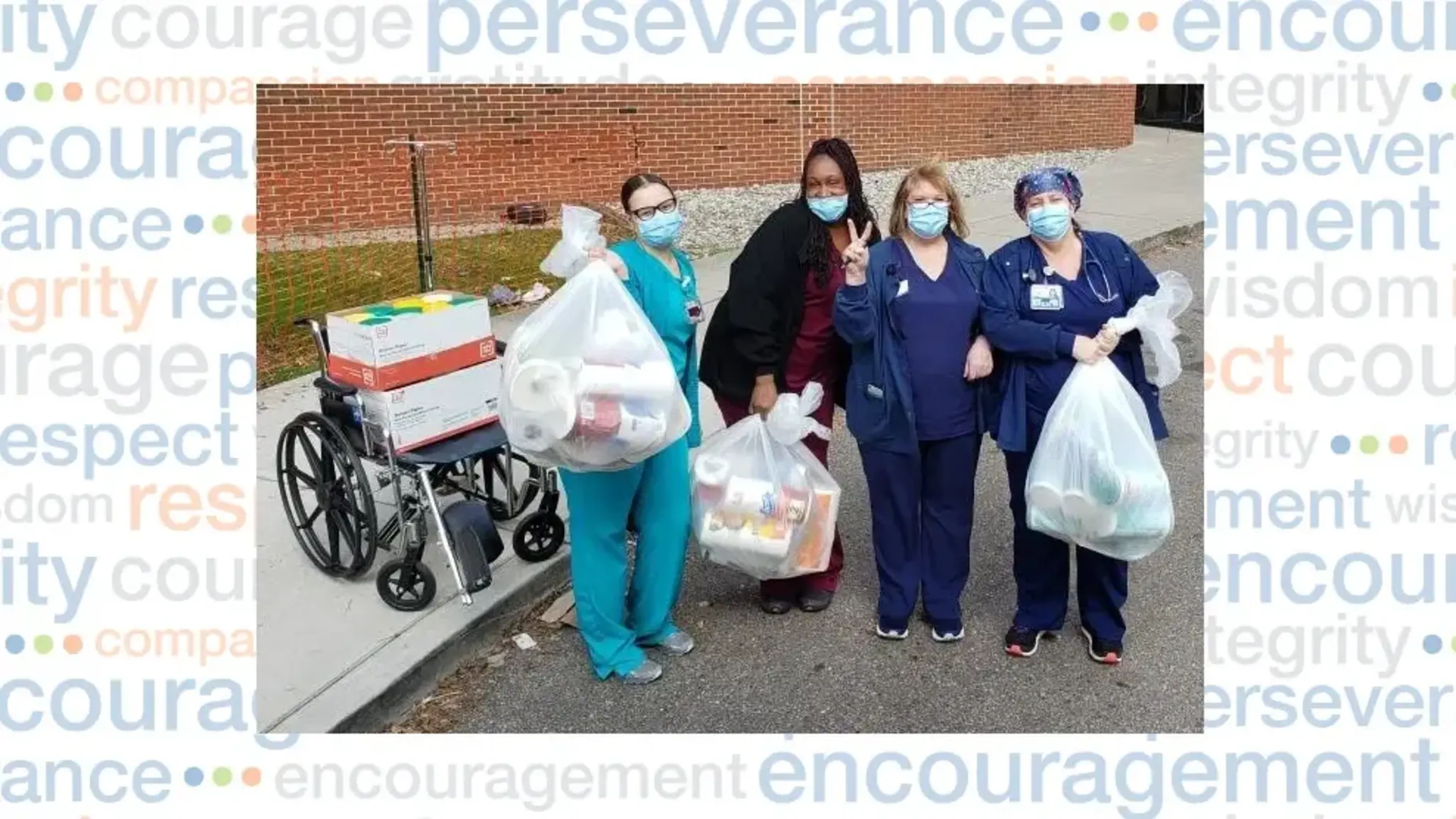 Trucks Filled with Supplies for Healthcare Workers as Plymouth Scholars Gives Back
