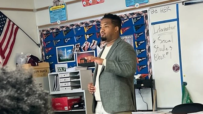 Ben Brown presents at Fortis Career Day