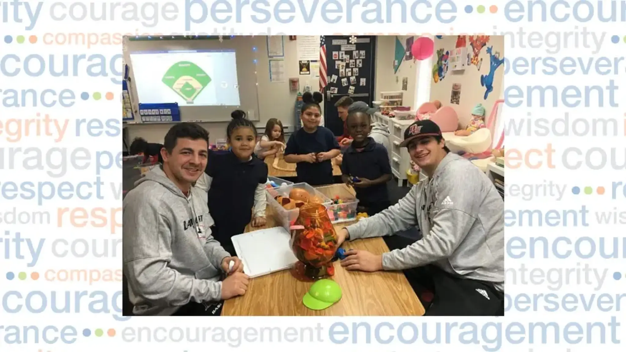 A Visit from a Local University Baseball Team Hit It Out of the Park with Vista Students