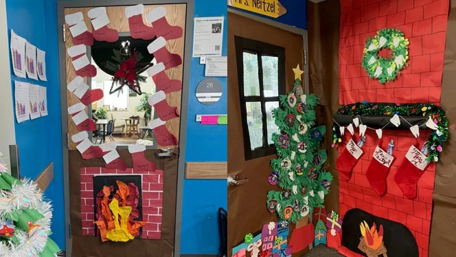 Door decorations.