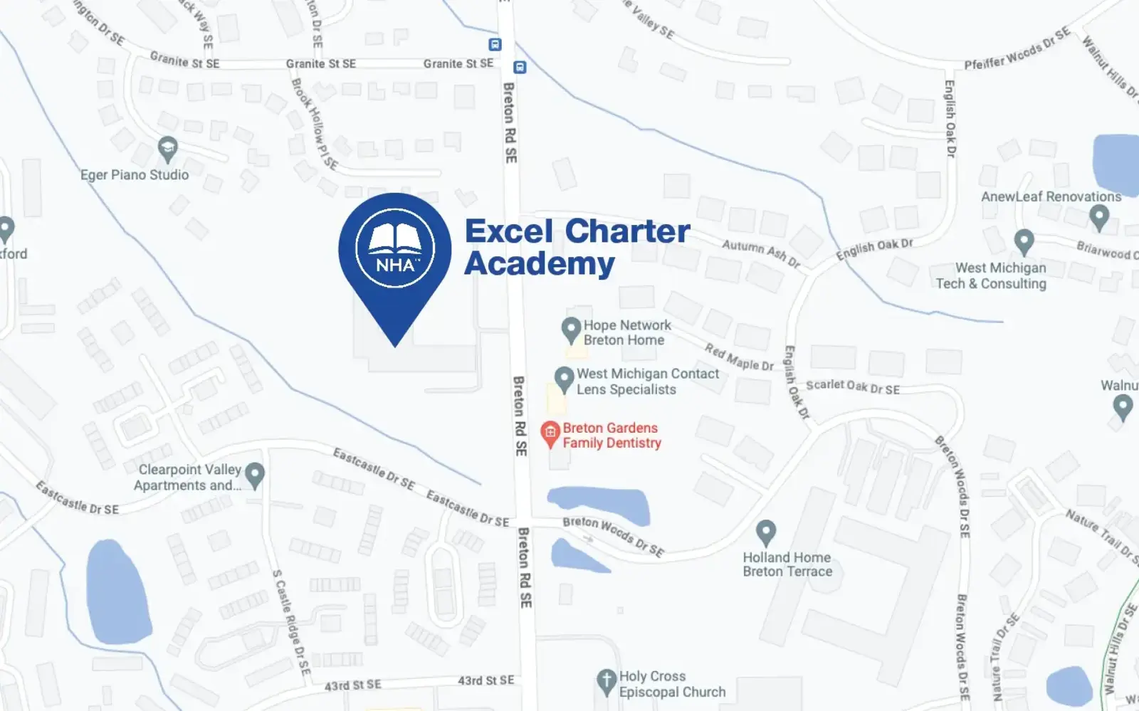 Map for Excel Charter Academy