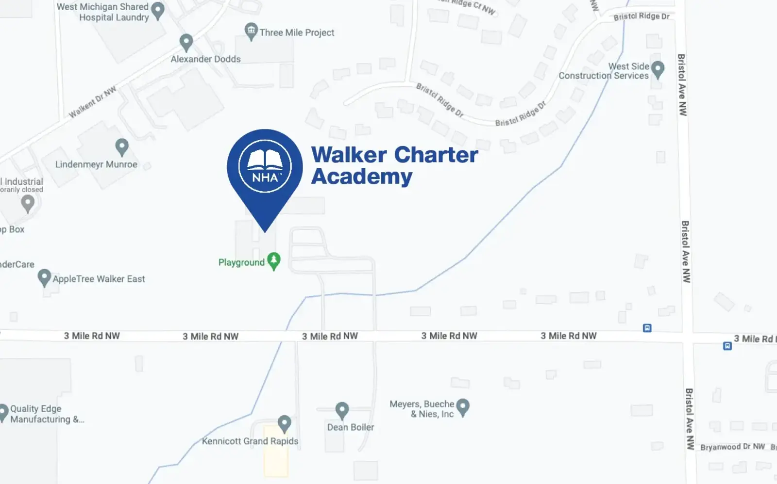 Map for Walker Charter Academy