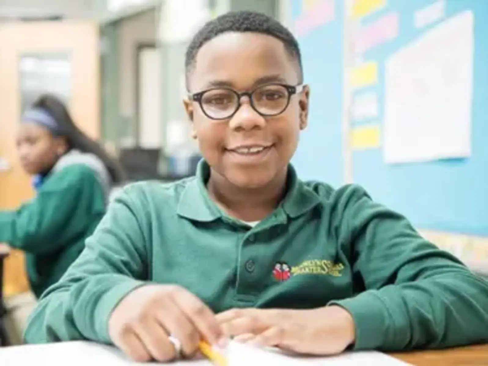 Student smiling