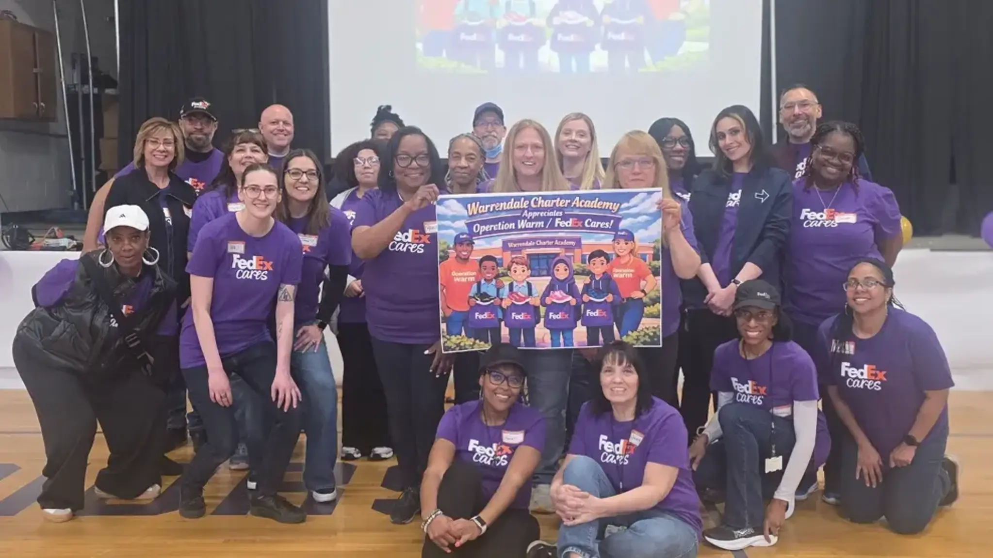 New Shoes, Books for Warrendale Students Thanks to FedEx Cares and Operation Warm