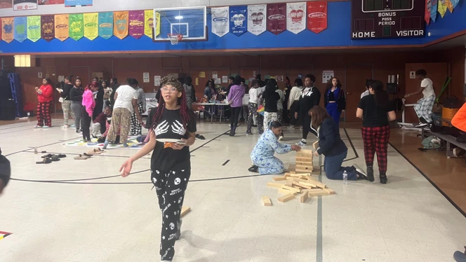 Students at the Pinnacle Academy game night