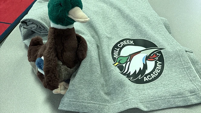K-7 school in Waukesha: Mill Creek families and students participate in Mallard Quest.