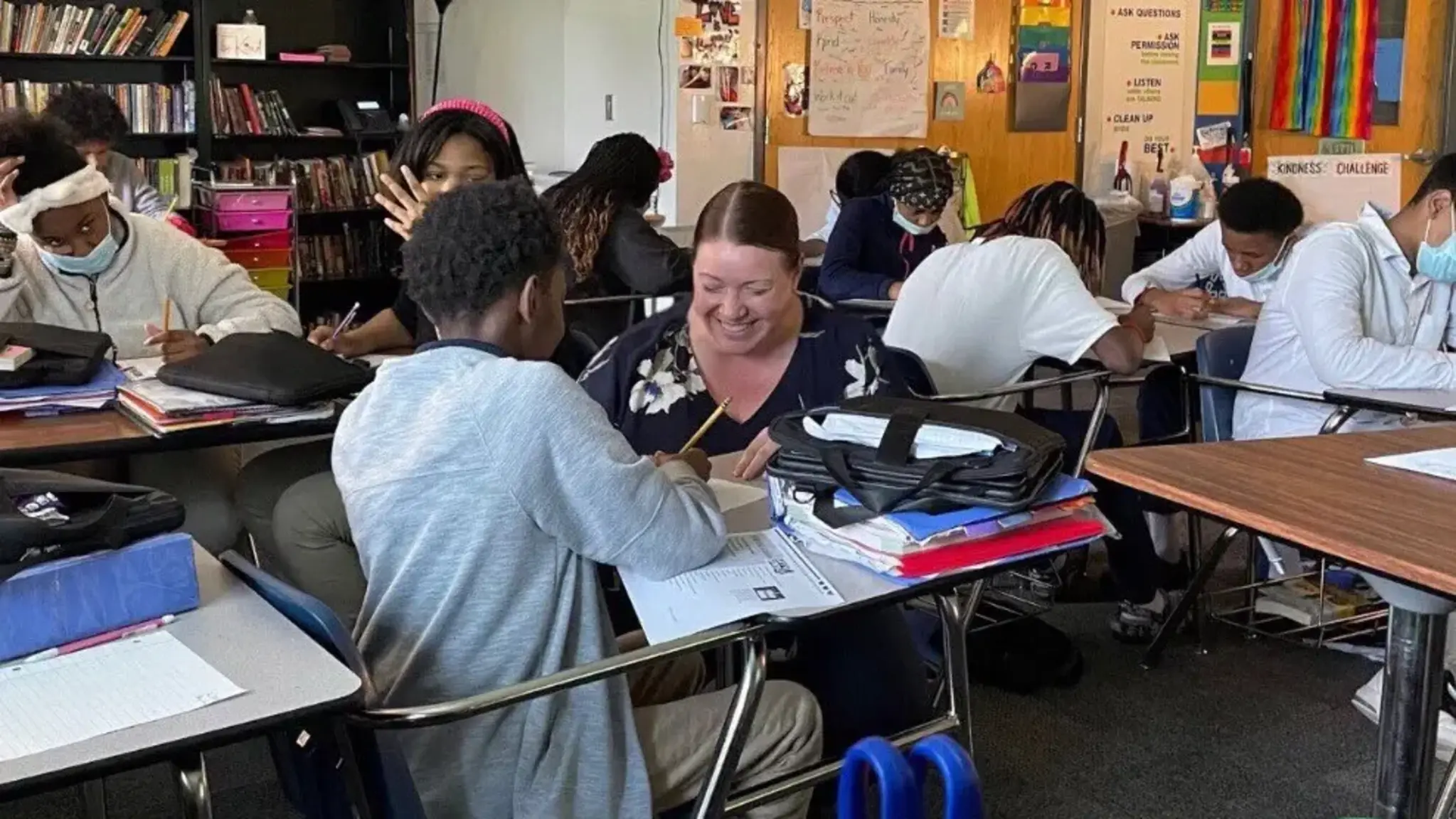 Instructional Coach Pitches in by Returning as a Teacher at North Saginaw Charter Academy