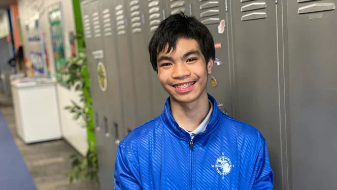 Josh D., spelling bee winner at Ridge Park Charter Academy.