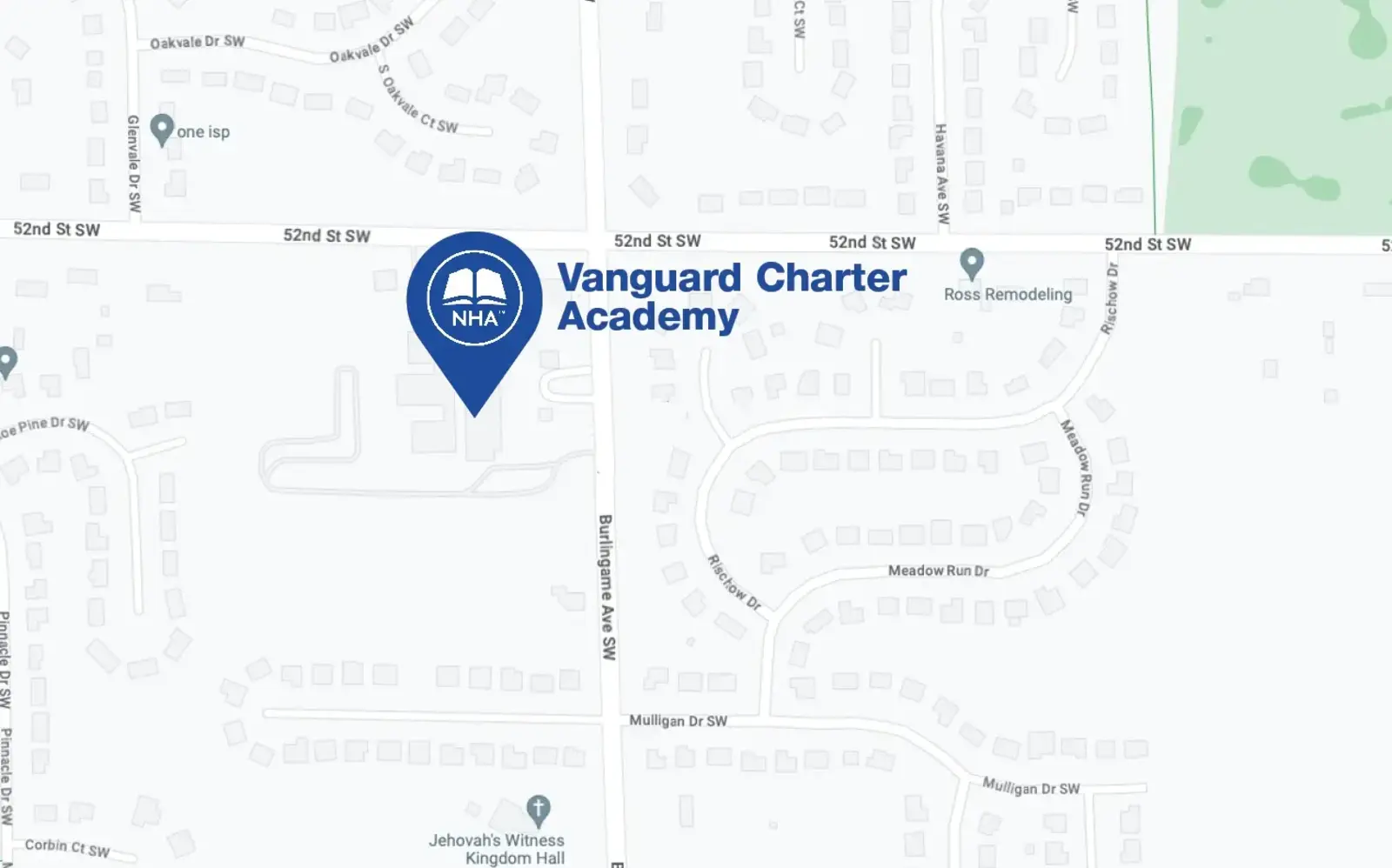 Map for Vanguard Charter Academy