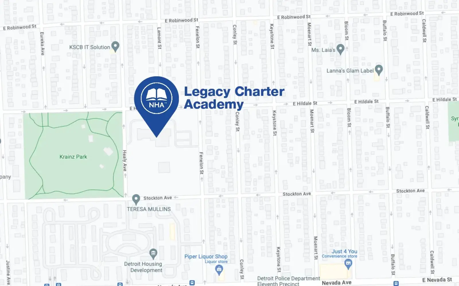 Map for Legacy Charter Academy