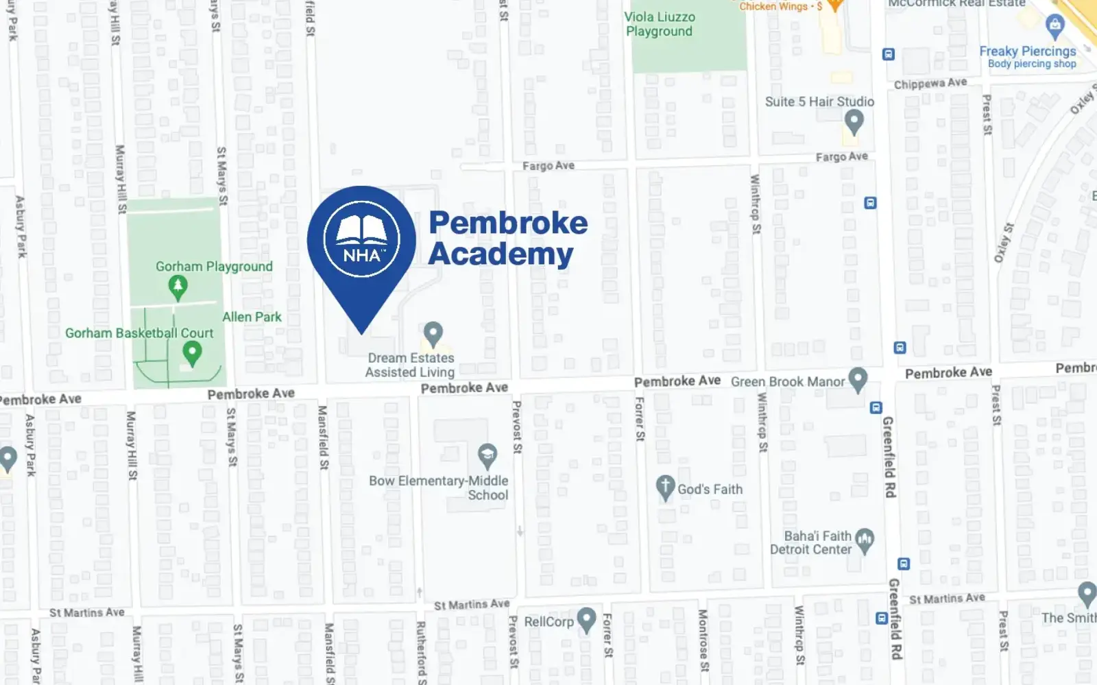 Map for Pembroke Academy